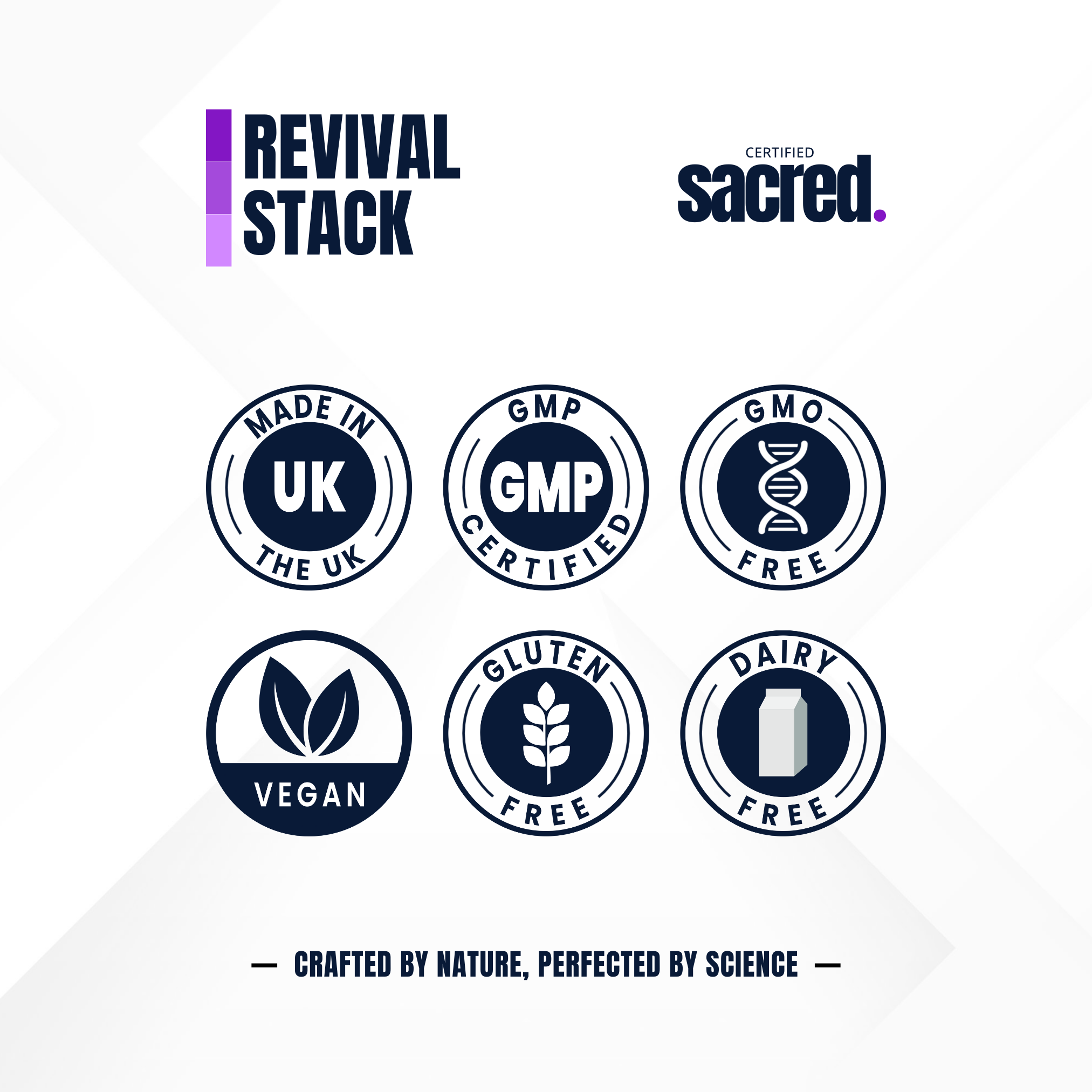 Revival Stack by Sacred. Advanced Overnight Recuperation Formula